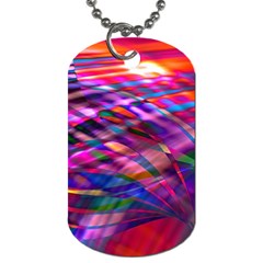 Wave Lines Pattern Abstract Dog Tag (one Side) by anzea