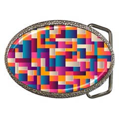 Abstract Geometry Blocks Belt Buckles by anzea