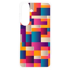 Abstract Geometry Blocks Samsung Galaxy S24 6 2 Inch Tpu Uv Case by anzea