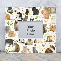 Cats, All, Collage, Cat White Wall Photo Frame 5  X 7  by kyorashop23