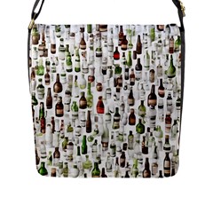 Bottle Chic Print Patterns Flap Closure Messenger Bag (l) by BellaVistaTshirt02