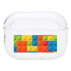 Lego Bricks, Colorful Dots Background Hard Pc Airpods Pro Case by kyorashop23