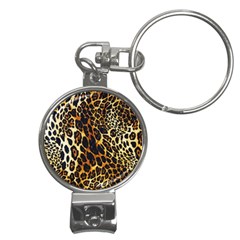 Leopard Skin Texture, Macro, Brown Nail Clippers Key Chain by kyorashop23