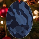 Purple Camo UV Print Acrylic Ornament Oval Front