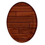 Seamless Wooden Planks Brown Wooden Background Oval Glass Fridge Magnet (4 pack) Front