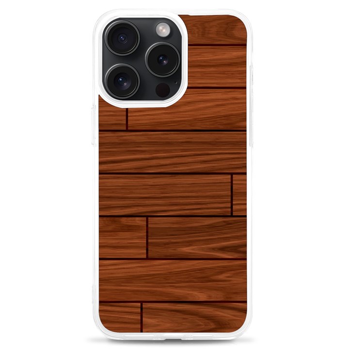 Seamless Wooden Planks Brown Wooden Background iPhone 15 Pro Max TPU UV Print Case