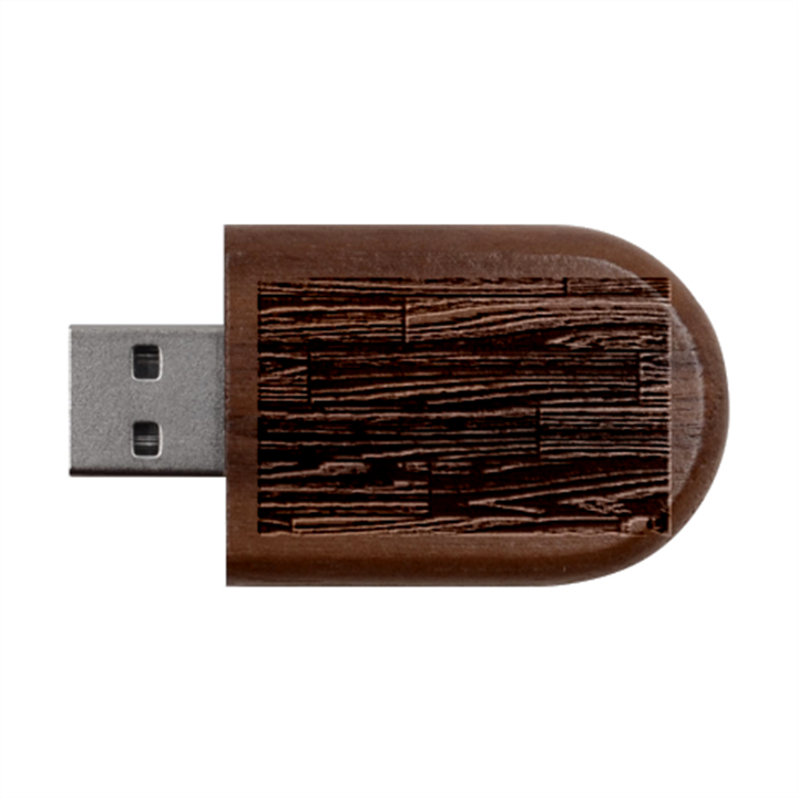 Seamless Wooden Planks Brown Wooden Background Wood Oval USB Flash Drive