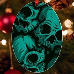 Skulls Uv Print Acrylic Ornament Oval by kyorashop23