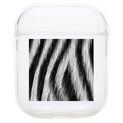 Zebra Texture, Zebra Wool, White Black Background Soft Tpu Airpods 1/2 Case by kyorashop23