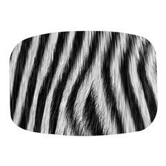 Zebra Texture, Zebra Wool, White Black Background Mini Square Pill Box by kyorashop23