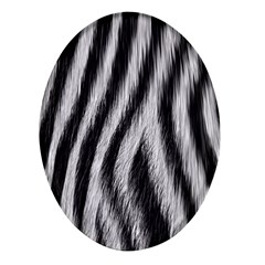 Zebra Texture, Zebra Wool, White Black Background Oval Glass Fridge Magnet (4 Pack) by kyorashop23