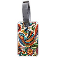 Madhubani Art A Luggage Tag (two Sides) by BellaVistaTshirt02