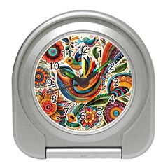 Madhubani Art A Travel Alarm Clock by BellaVistaTshirt02