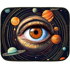 Eye Of The Universe (ai) Fleece Blanket (mini) by dflcprintsclothing