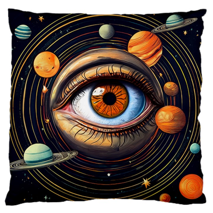 Eye of the Universe (AI) Large Cushion Case (One Side)