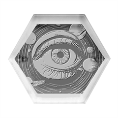 Eye Of The Universe (ai) Hexagon Wood Jewelry Box by dflcprintsclothing