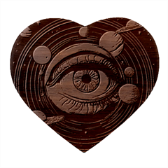 Eye Of The Universe (ai) Heart Wood Jewelry Box by dflcprintsclothing