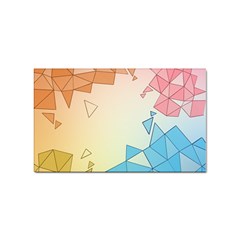 Background Pastel Geometric Lines Sticker (rectangular) by anzea