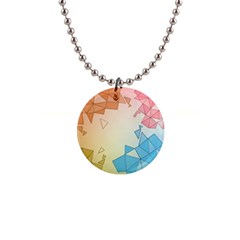 Background Pastel Geometric Lines 1  Button Necklace by anzea