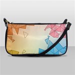 Background Pastel Geometric Lines Shoulder Clutch Bag Front