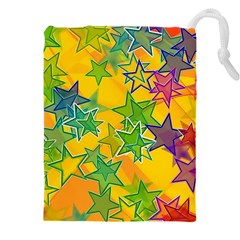 Star Homepage Abstract Drawstring Pouch (4xl) by anzea