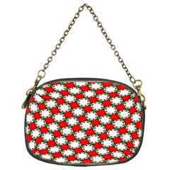 Christmas Star Red Green Chain Purse (two Sides) by anzea