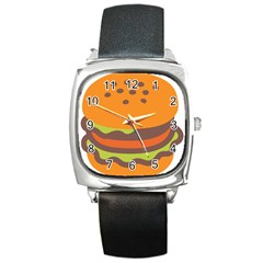 Hamburger Square Metal Watch by anzea