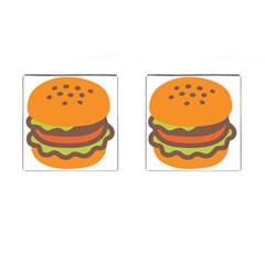 Hamburger Cufflinks (square) by anzea