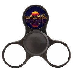 Abstract City Retro Sunset Night Finger Spinner by Bedest