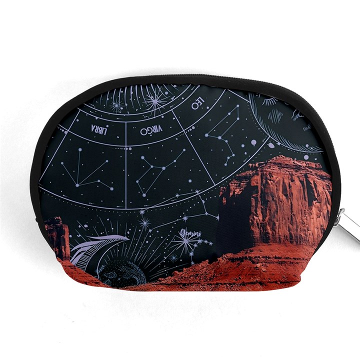 Astrology Surreal Surrealism Trippy Visual Art Accessory Pouch (Medium)