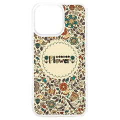 Seamless Pattern With Flower Birds Iphone 15 Pro Max Tpu Uv Print Case by Bedest