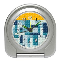 Lego, Background, Dots Travel Alarm Clock by kyorashop23