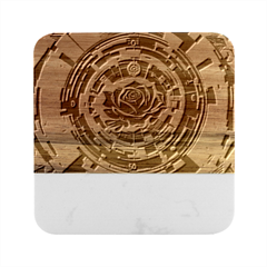 Therose Marble Wood Coaster (square) by DaMorClothingCompany