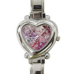 Hidden Heart Heart Italian Charm Watch by kaleidomarblingart