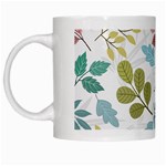 Leaf pattern  White Mug Left