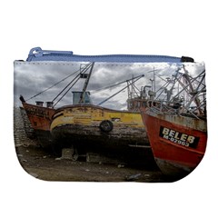 Maritime Memories, San Antonio Oeste, Rio Negro, Argentina Large Coin Purse by dflcprintsclothing