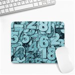 Blue Digits Background, Artwork, Numbers Small Mousepad Front