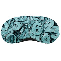 Blue Digits Background, Artwork, Numbers Sleep Mask by kyorashop23