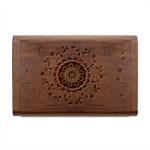 Mandala Flowers, Abstract, Butterflies, Floral, Pattern Wood Oval USB Flash Drive Box