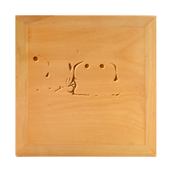 Two Snowmen, Wood Photo Frame Cube by kyorashop23