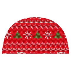 Red Christmas Pattern Xmas Decorations, Christmas Knitted Texture Anti Scalding Pot Cap by kyorashop23