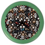 Pearls and stones Color Wall Clock Front