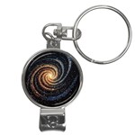 Galaxy Background Star Nail Clippers Key Chain Front