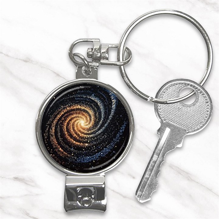 Galaxy Background Star Nail Clippers Key Chain