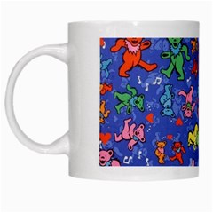 Grateful Dead Dancing Bears Pattern White Mug by Salmanaz77