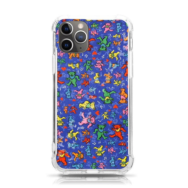 Grateful Dead Dancing Bears Pattern iPhone 11 Pro 5.8 Inch TPU UV Print Case