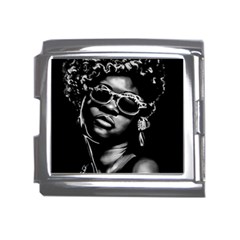 Afro Beauty Woman Portrait (ai+human) Mega Link Italian Charm (18mm) by dflcprintsclothing