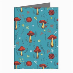 Whimsical Mushroom Pattern Greeting Cards (pkg Of 8) by Drawde