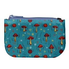 Whimsical Mushroom Pattern Large Coin Purse by Drawde