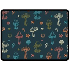 Whimsical Mushrooms Pattern Two Sides Fleece Blanket (large) by Drawde